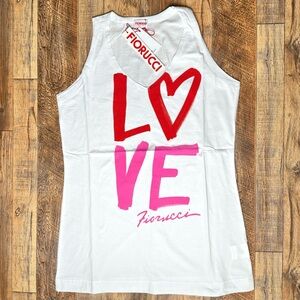 NOS: Deadstock Fiorucci White T-Shirt with Red Accents NWT Small